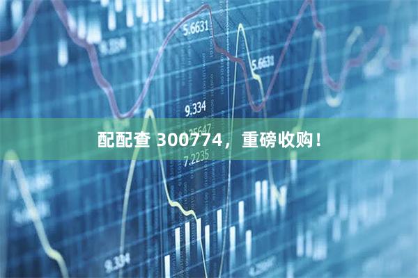 配配查 300774，重磅收购！